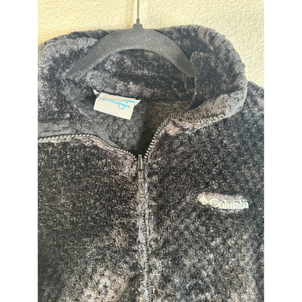 Columbia Women's Black Interchange Plush High Pile Fleece Full Zip Jacket Size M - Picture 3 of 9